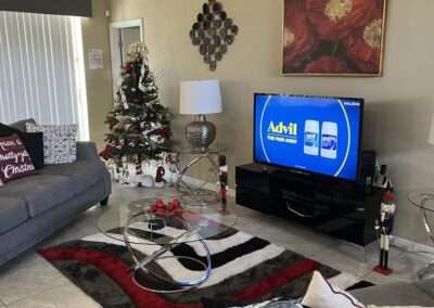 KBL Villas - 116 West - Living Room and TV